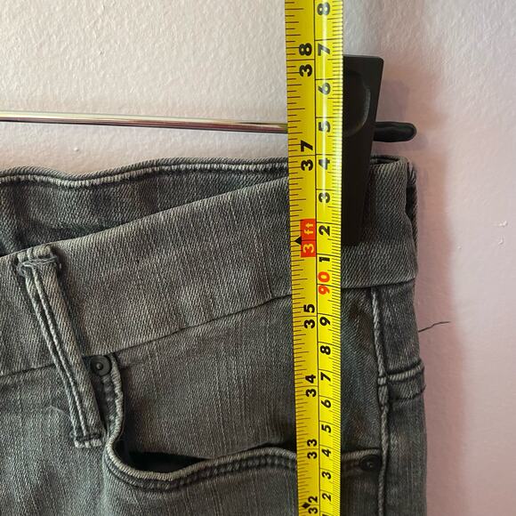 Mother High Waist Looker Ankle Fray Lighting Up Lantern Gray Jeans Women size 25 - Picture 10 of 11